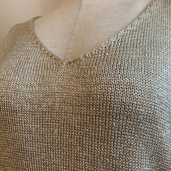 Chico’s gold sweater tank. Size 1 - Picture 2 of 7